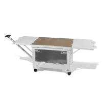 50L Foldable Storage Box with Telescopic Handle and Swivel Wheels